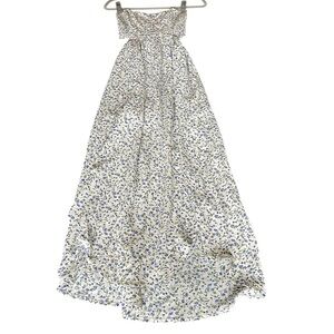 Strapless Floral Maxi Dress